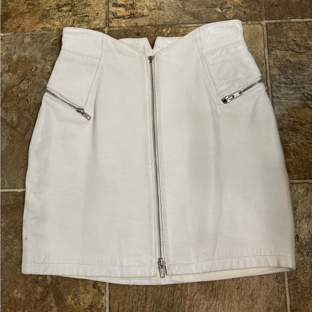Vintage Michael Hoban leather skirt